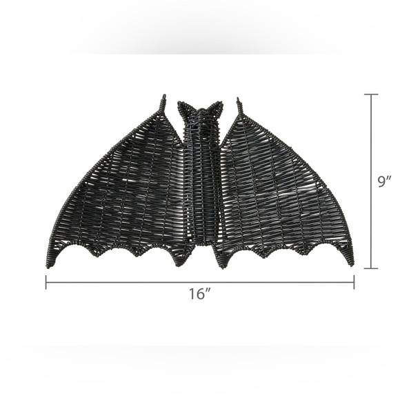 Halloween Woven Bat Tabletop Decor, Black,9.25”. Brand...